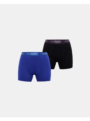 Kappa Logo Kabox 2 Erkek Siyah-Mavi Regular Fit Boxer