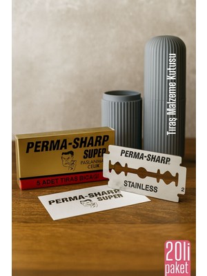 Permasharp 10 Adet Tıraş Jileti Tıraş Malzeme Kutusu Set 713126