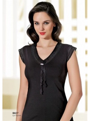 Çamaşır Kenti Şahinler Dantelli Taşlı Yarım Kol Atlet B637