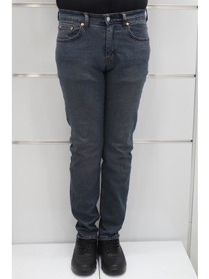 Denim Cartel Fistan Store Erkek Lacivert Yüksek Bel Rahat Kesim Boru Paça Jean Pantolon
