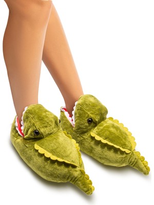 Twigy Dinos-2 Çocuk Hayvanlı Panduf Yeşil 30/38