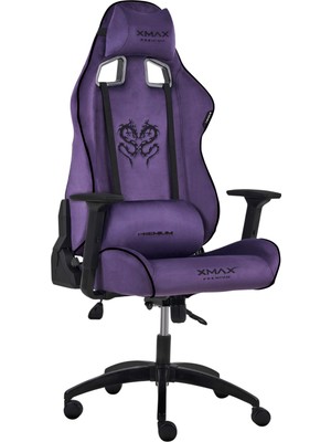 XMAX / Rio Plus Balerion Terletmez Kadife Kumaş Mor Gaming Oyuncu Koltuğu / 120 kg Taşır