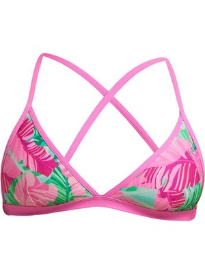 Funkita Tropic Palm Kadın Üçgen Bikini Üstü – Ayarlanabilir Askılı Tri Top | Tek Üst