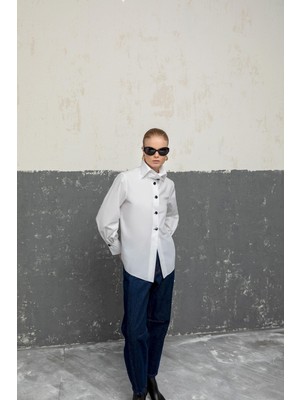 Kameya Kontrast Düğmeli Bluz 26W10802