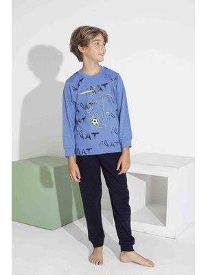 Rapapa Erkek Çocuk Uzun Kol Interlook Pamuklu Pijama Takımı 7407M