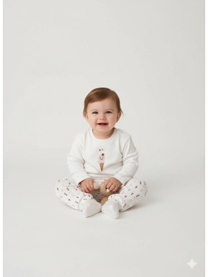 Kidaxi Kız Bebek 2\'li Baskılı Takım (6-9 / 9-12 / 18-24 / 24-36 Ay)