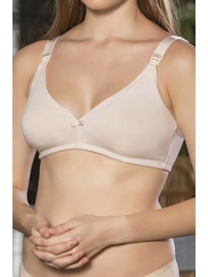 Bamido Ten Anne İçin Konforlu Emzirme Sütyeni,PamukluTelsiz,Süngersiz, Mom Bra
