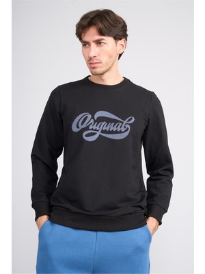 Aksoy 25K273-08 Siyah Erkek Aksoy 2 Ip Baskılı Sweat