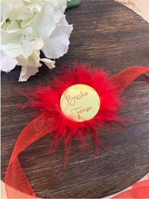 Motif Aksesuar Pleksi Detaylı Nedime Bilekliği Seti (10 Adet) - Team Bride Kına Hatırası Bileklik