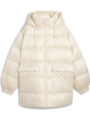 Puma Style Hooded Down Kadın Bej Ceket 68838987