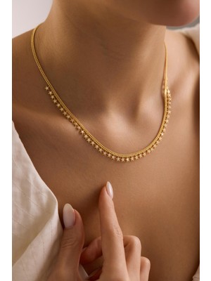 Nereze 925 Ayar Gümüş Gold Kaplama Gurmet Zircirli Minimal Yıldız Model Kolye