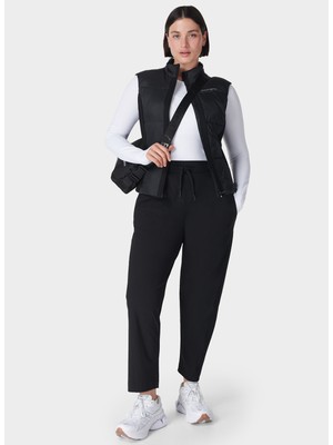 Sweaty Betty SB5376AFLE-001 Explorer 27 Trouser Siyah Yüksek Bel Normal Düz Kadın Eşofman Altı
