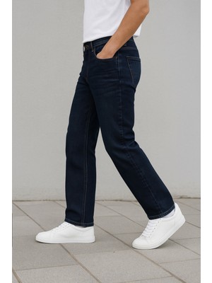 Cedy Denim Erkek Yüksel Bel Bol Kesim Boru Paça Kot Pantolon Reguler Fit Jean C336