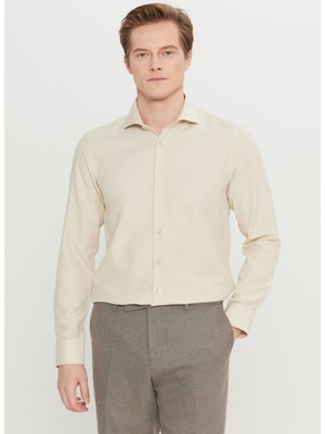 Altınyıldız Classics Tailored Fit Italyan Yaka Bej Erkek Gömlek ACE020261606_BEJ