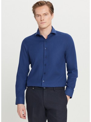 Altınyıldız Classics Tailored Fit Italyan Yaka Lacivert Erkek Gömlek ACE020261606_LAC