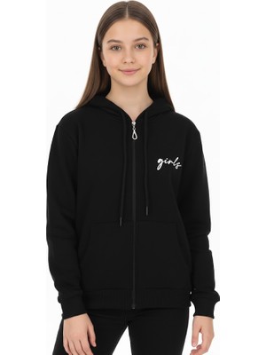 Crassi Kız Çocuk Hırka Girls Baskılı Kışlık Şordonlu