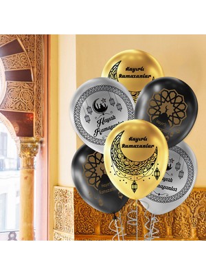 Party Country Ramazana Özel Baskılı Metalik Balon 20LI