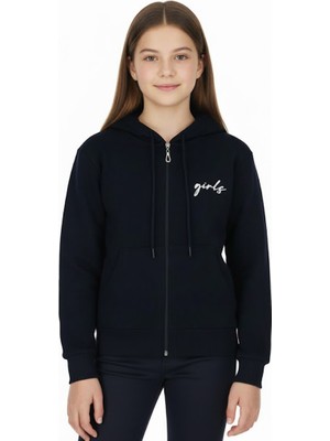 Crassi Kız Çocuk Hırka Girls Baskılı Kışlık Şordonlu