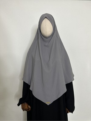 Erasra Class Sufle Hazır Esarp,tek Kat, Medine Ipegi (Hac ve Umre Icin Uygundur) Hijap Khimar Gri Renk