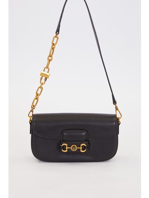 Levidor Siyah Kilit Zincirli Omuz Çantası