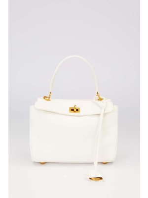 Levidor Beyaz Kompakt Model El Çantası