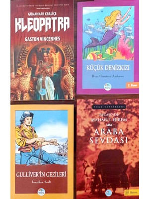 Mavi Çatı Yayınları Araba Sevdası-Günahkar Kraliçe Kleopatra-Küçük Deniz Kızı-Gulliver'in Gezileri