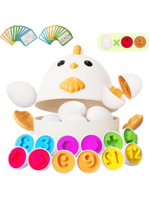 Learning Fun 24LÜ Yumurta Eşleştirme Oyunu Puzzle Game Montessori Stem Oyuncak
