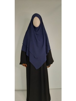 Erasra Class 3 Katlı Multi Sifon Sufle Esarp ( Orta Boy ) Hijap Acık Lacıvert