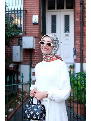 Levidor Siyah Mini Boy Baskılı El Çantası