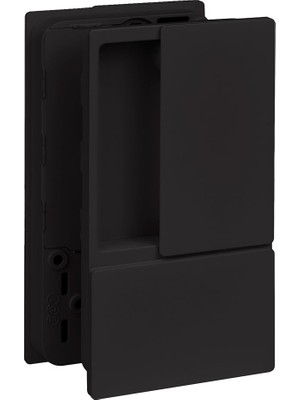 Agb B300000193 Wave Pasaj Tip Kayar Kapı Kolu (Max 60 Mm)  Mat Siyah