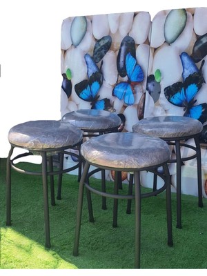 Teknor 4'lü Tabure Statık Ayaklı