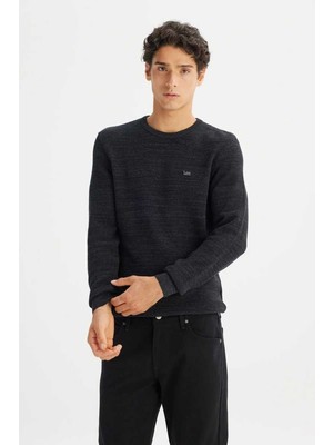 Lee L2520364003 Antrasit Erkek Regular Fit Triko Kazak