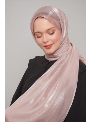 Lêvi D'or Açık Menekşe Şerit Desen Kehribar Şal