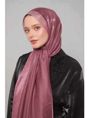 Levidor Menekşe Şerit Desen Kehribar Şal