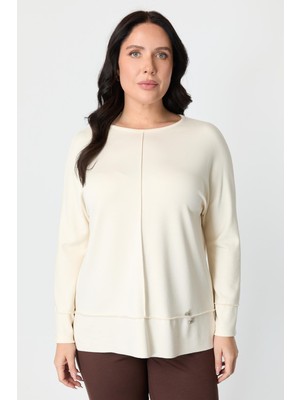 Accort Büyük Beden Modal Bluz-Kemık