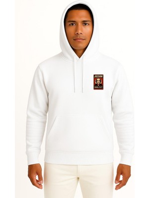 Bahriyeli Collection Kapüşonlu Jigsaw Wanna Play Cep ve Sırt Tasarımlı Unisex Sweatshirt
