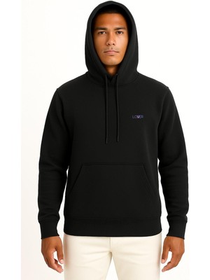Bahriyeli Collection Kapüşonlu Lover - Loser Cep ve Sırt Tasarımlı Unisex Sweatshirt