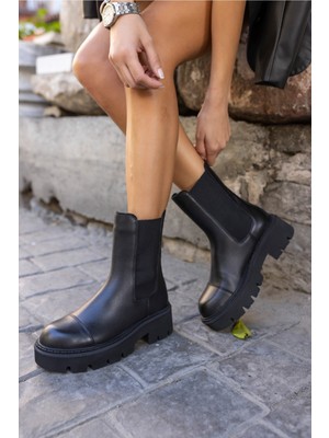 Angelina Jones Daniel Kadin Bej Gercek Deri Bot