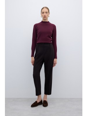 ROMAN Tek Pilili Havuç Pantolon Kahve K2612048_005