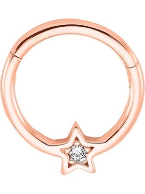 Taşlı Yıldız Minimal Halka Piercing
