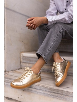 Angelina Jones Fuedi Kadin Gümüş Örgu Ip Tarzi Sneaker