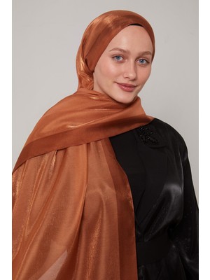 Lêvi D'or Taba Şerit Desen Kehribar Şal