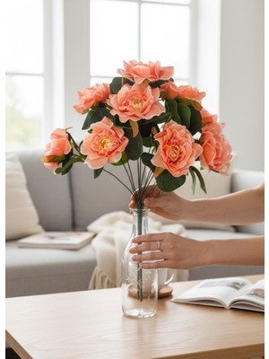 Nettenevime Yapay Çiçek Yavruağzı 10LU Gül Demeti 40*30CM