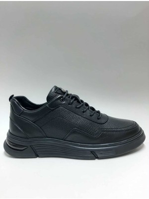 Pepita Hakiki Deri Bağcıklı Siyah Kışlık Erkek Ayakkabı C-9801862PPT