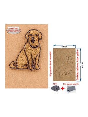 Tiydem Ip Sanatı Dikkat Geliştirici El Becerisi Çocuk Montessori Eğitimi Filografi Hazır Set Köpek