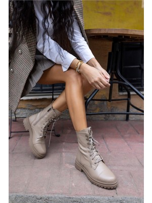 Angelina Jones Cost Kadın Kahve Gercek Deri Postal Bot