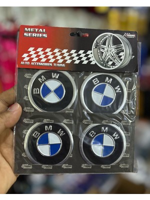 Bigohobi Bmw Uyumlu, Jant Göbeği Arması, Sticker 4'lü Set 60MM