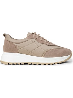 Deery Kadın Hakiki Süet Vizon Rengi Sneaker Ayakkabı - N0915ZVZNC01