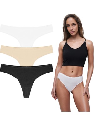 Yohannes Club, kadın, pamuklu Brazilian Basic Külot 3'lü