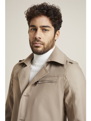 Efor Erkek Slim Fit Bej Kaban KA 066